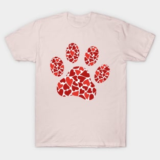 Paw print with hearts T-Shirt